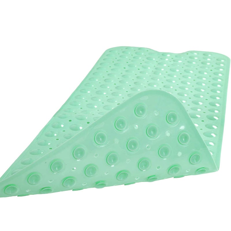 Linoows Bathtub and Shower Mats  Extra Long Non-Slip Bath Tub Mat 39 x 16 Inch  Machine Washable Bathmat with Suction Cups & Drain Holes for Bathroom Floor  Pale Green - Image 2